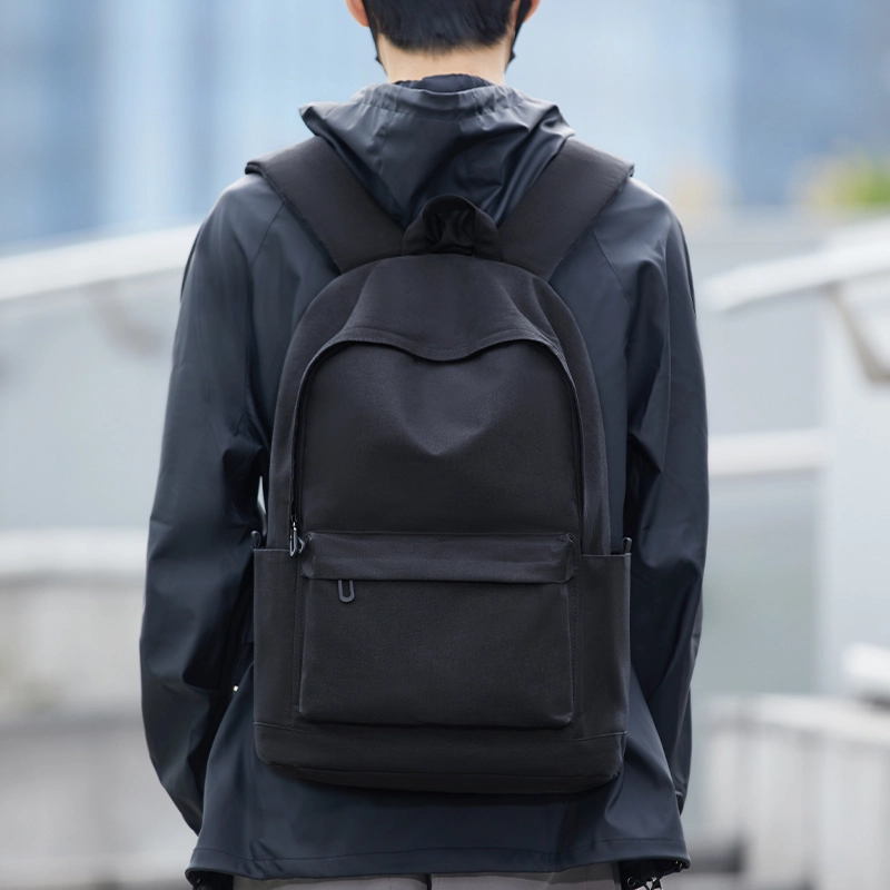 木村耀司 休闲简约百搭大容量通勤多功能 牛津纺 双肩包  男款 黑色/灰色