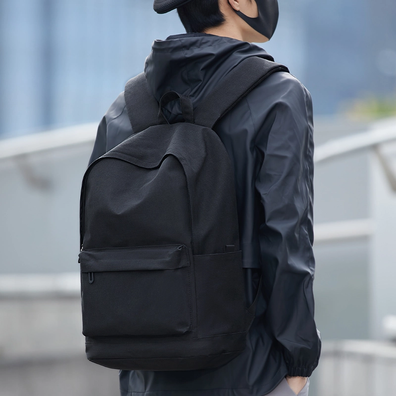 木村耀司 休闲简约百搭大容量通勤多功能 牛津纺 双肩包  男款 黑色/灰色