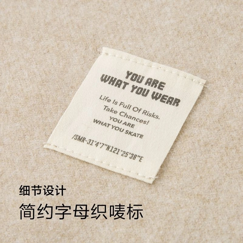 森马 撞色格纹韩系氛围感加宽 聚酯纤维 围脖 男女同款情侣款