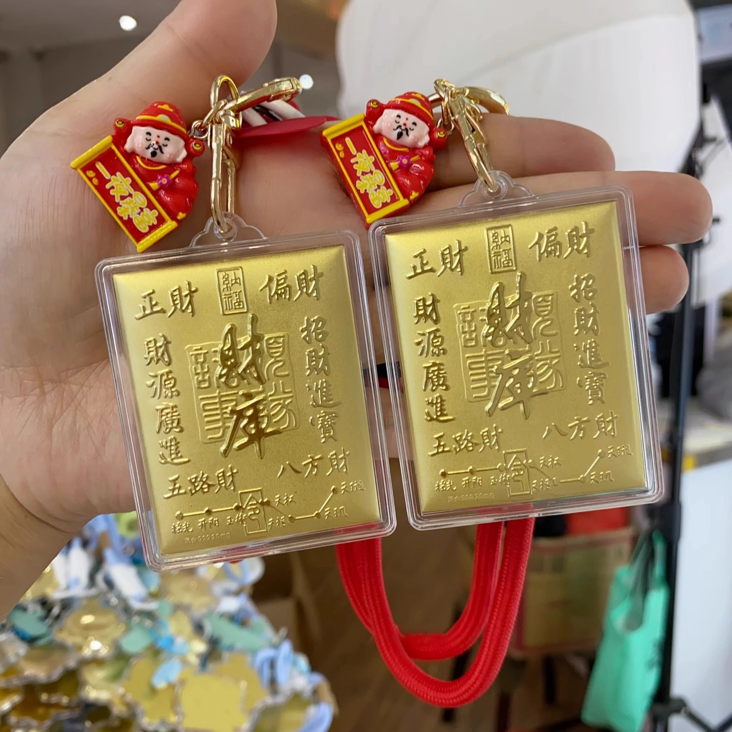 【吉言吸金】 老作坊 新中式国潮招财纳福八方来财财库 财源广进挂饰 个性创意复古国风背包链手机链 金 挂件 男女同款情侣款
