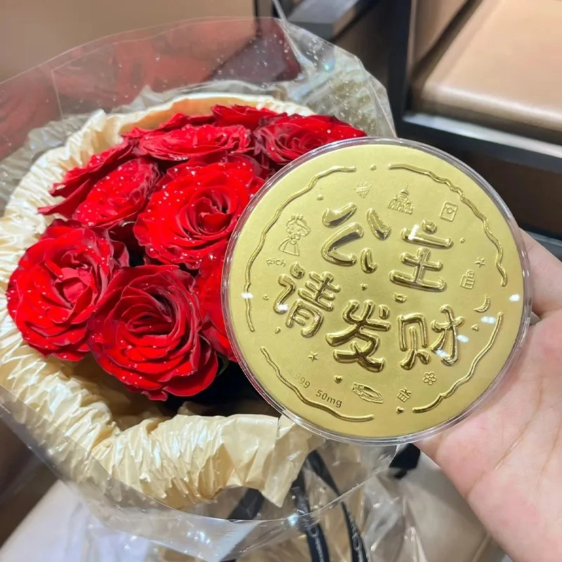 老作坊 公主请发财 一起暴富招财纳福精致国潮 新中式收藏纪念时尚#好运 金 挂件 女款