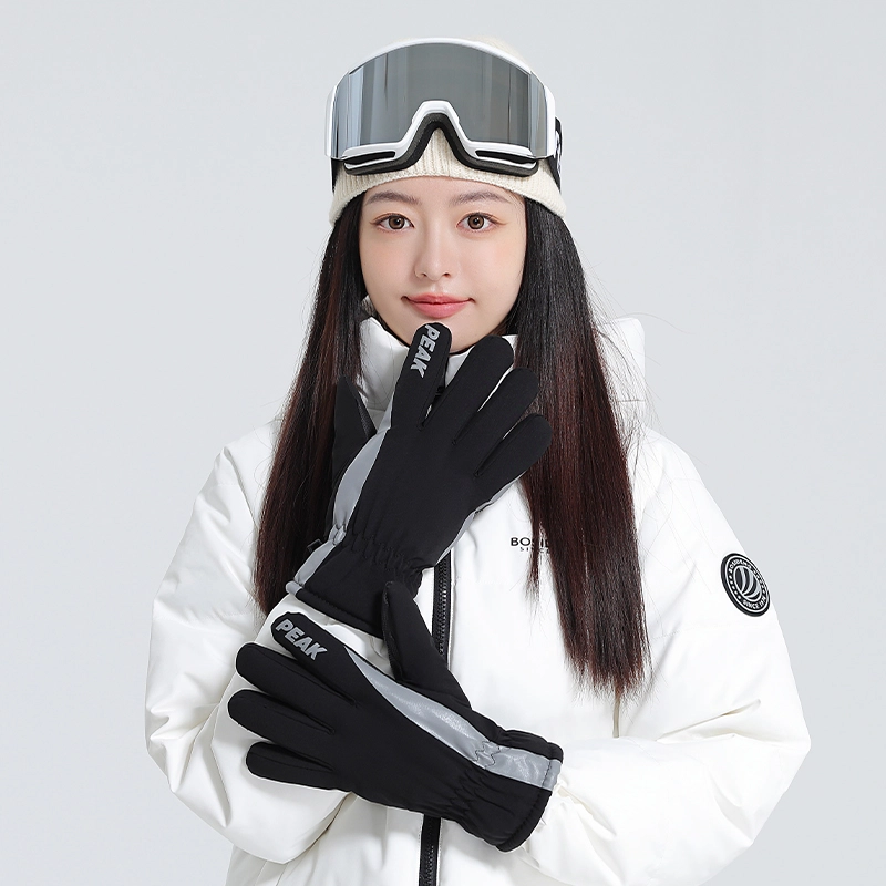 匹克 【双倍加绒保暖】冬季北方潮流骑行防风电动摩托车登雪山自行车 可触屏 防冻伤 防泼水 聚酯纤维 滑雪手套 男女同款情侣款