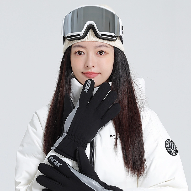 匹克 【双倍加绒保暖】冬季北方潮流骑行防风电动摩托车登雪山自行车 可触屏 防冻伤 防泼水 聚酯纤维 滑雪手套 男女同款情侣款