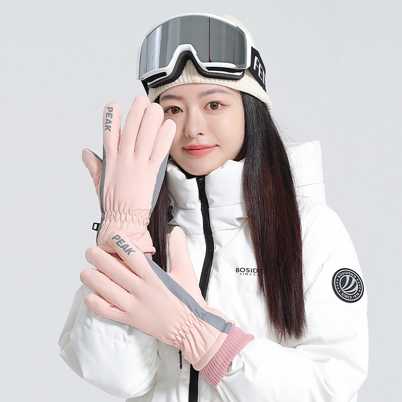 匹克 【双倍加绒保暖】冬季北方潮流骑行防风电动摩托车登雪山自行车 可触屏 防冻伤 防泼水 聚酯纤维 滑雪手套 男女同款情侣款