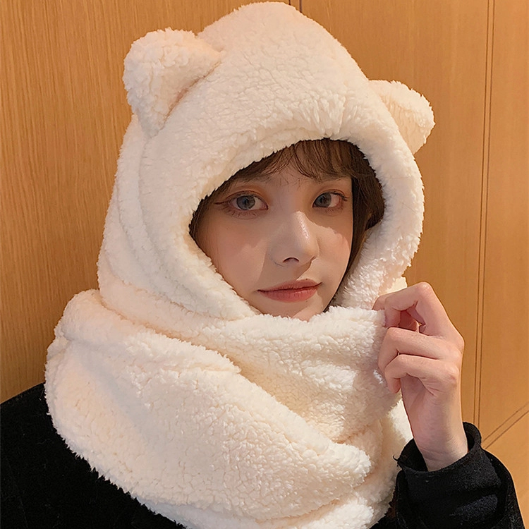 匹克 小熊 三合一 一体保暖毛绒 其他帽子 女款