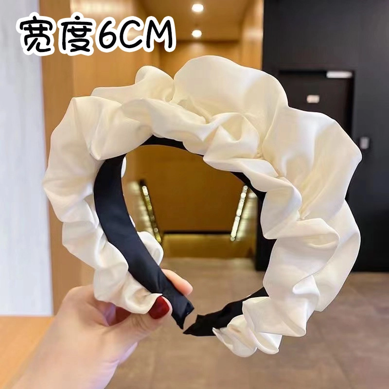 米甜兔  高颅顶褶皱发箍  女款夏季发卡显脸小洗脸头箍