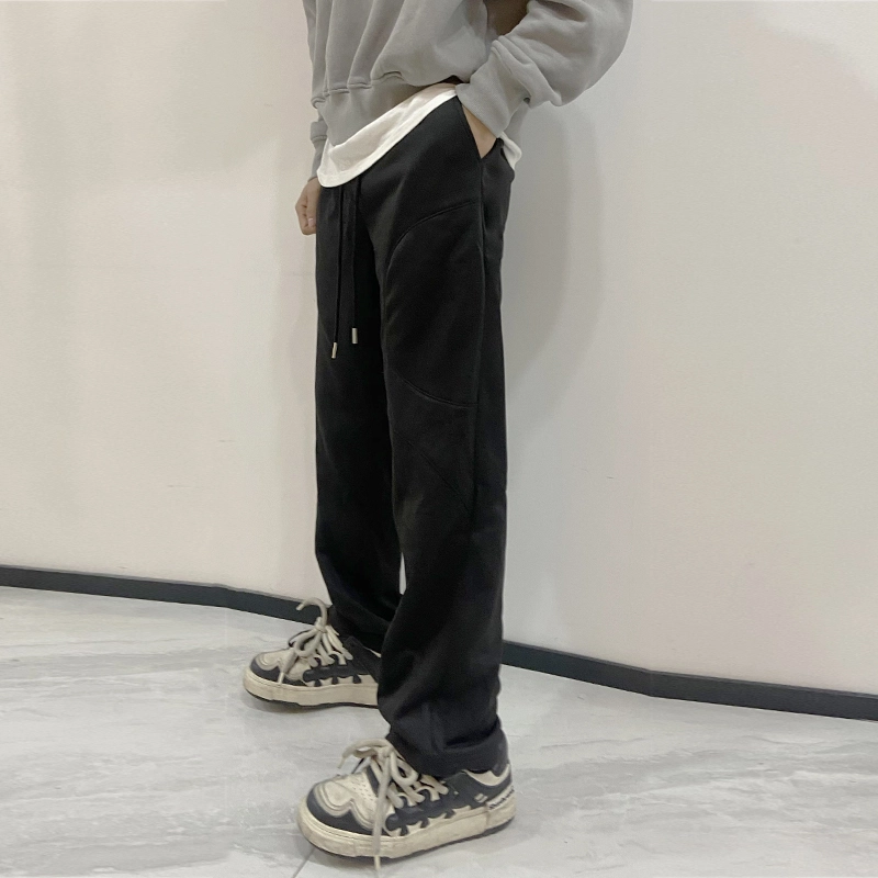 绘承 简约舒适百搭宽松直筒休闲裤 男女同款