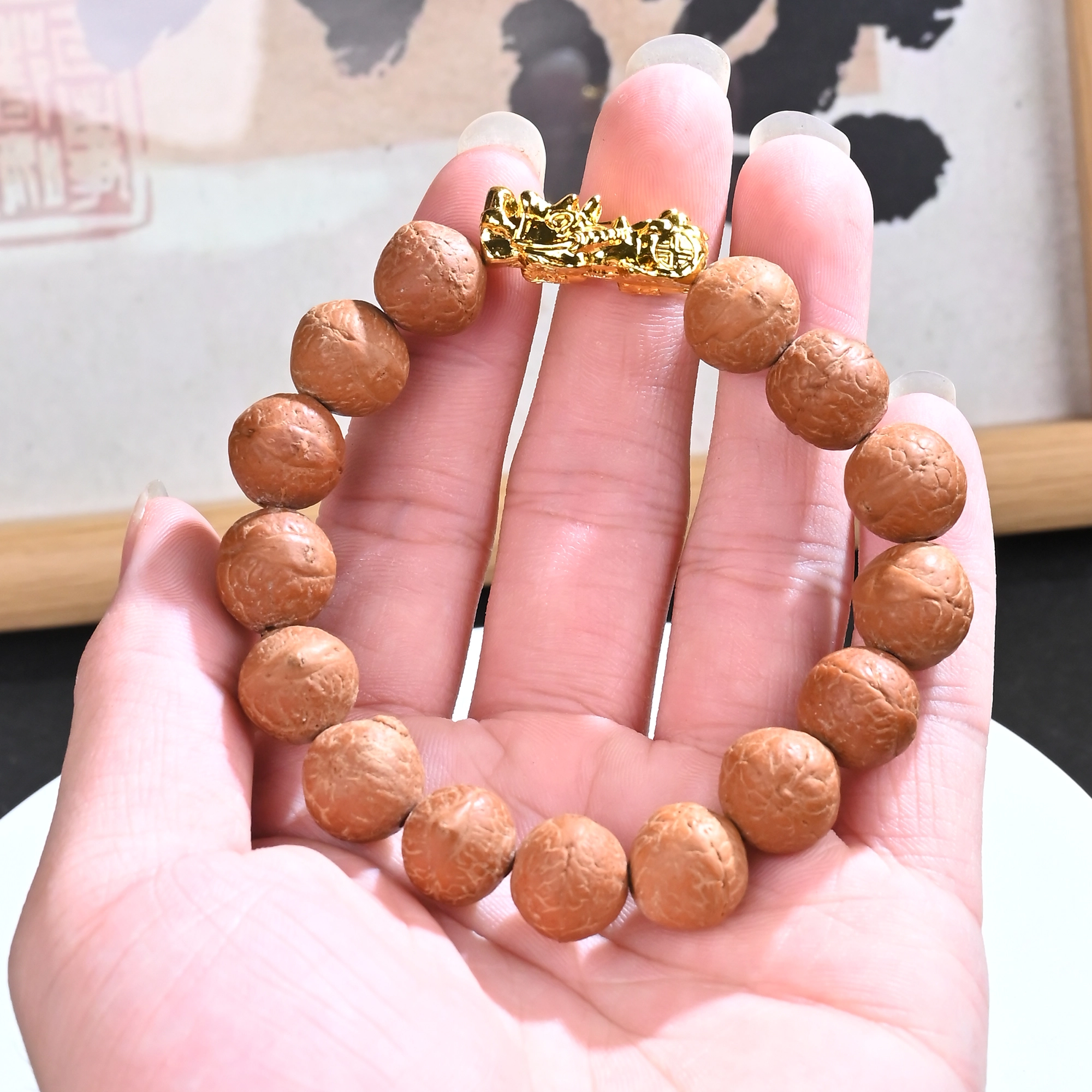 仙友 新中式转运珠 高级文玩貔貅 招财纳福 猴头核桃 手串 男女同款情侣款