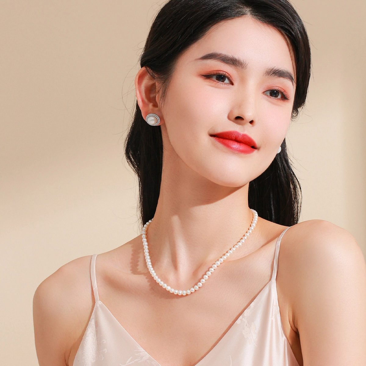 壹仟俩 精致小众浪漫轻奢风设计高级感 淡水珍珠 耳钉 女款