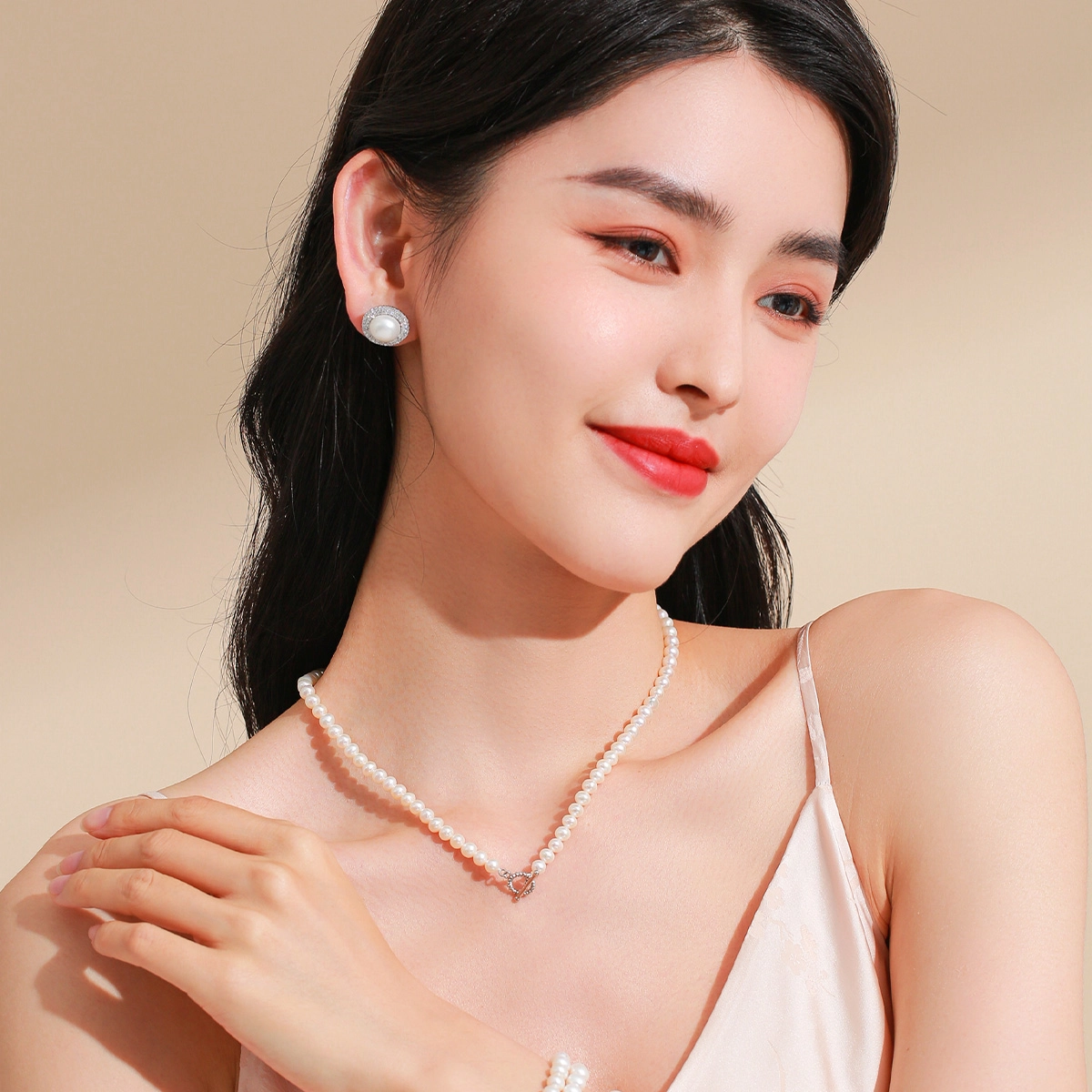 壹仟俩 精致小众浪漫轻奢风设计高级感 淡水珍珠 耳钉 女款