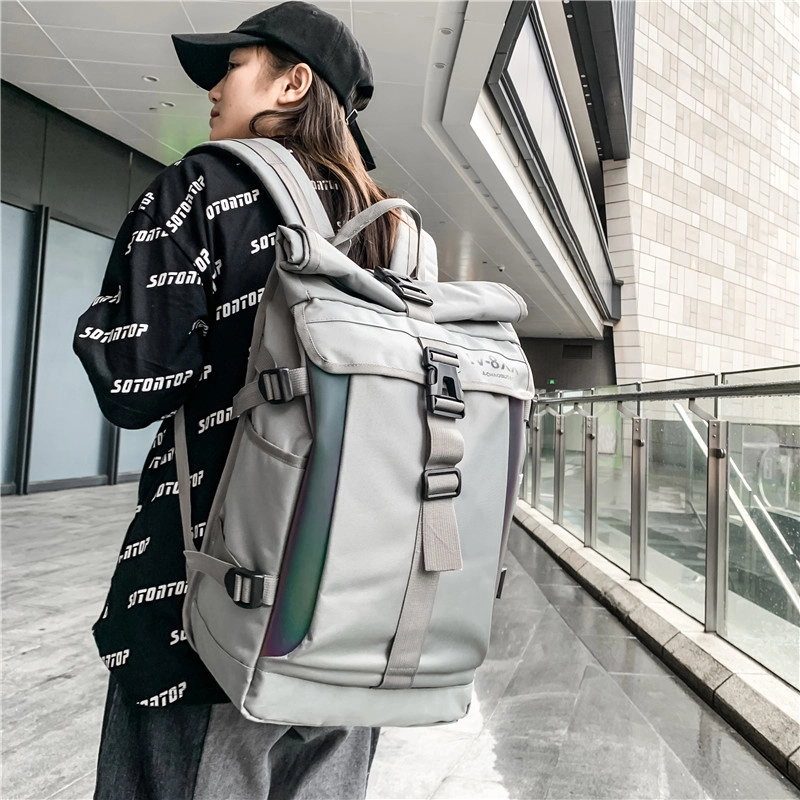 醇龙 日系街头潮牌运动学生大容量旅行背包 牛津布 双肩包 男女同款情侣款 多色