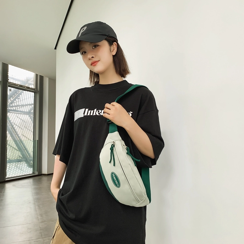 醇龙 休闲背包运动健身 尼龙 胸包 男女同款情侣款 黑/绿/蓝/红/粉