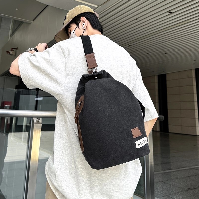 醇龙 尼龙男女通用多色帆布包大容量日系复古斜挎包多功能时尚单肩包胸包手提包