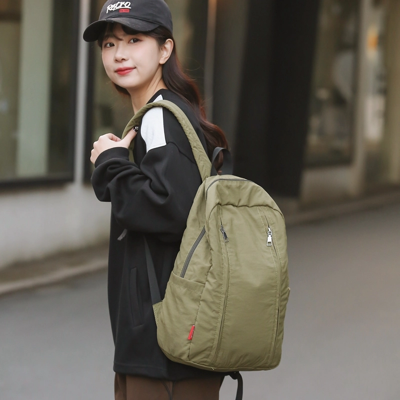 醇龙 尼龙 男女通用 多色 拉链开合休闲简约百搭 双肩包