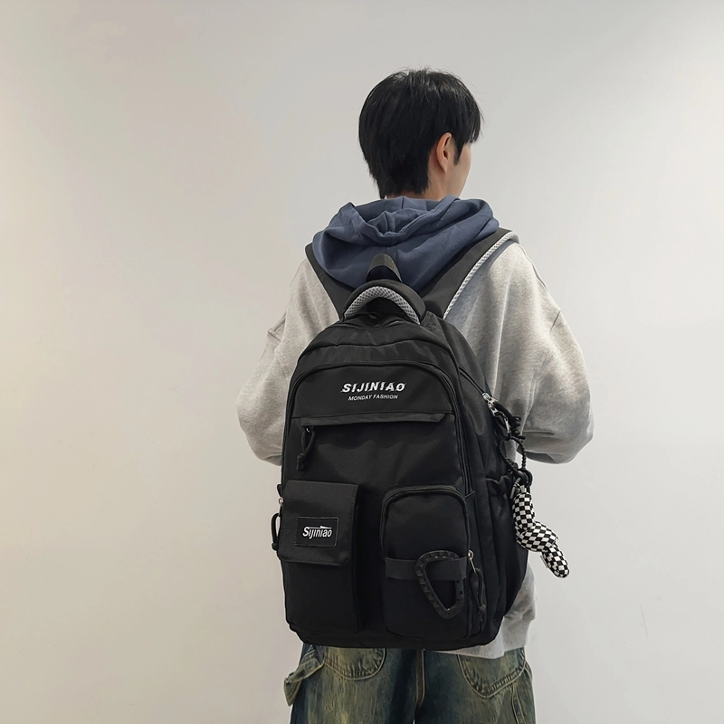 醇龙 工装包轻便时尚潮流大容量初高中休闲旅行背包 尼龙 双肩包 男女同款情侣款 多色