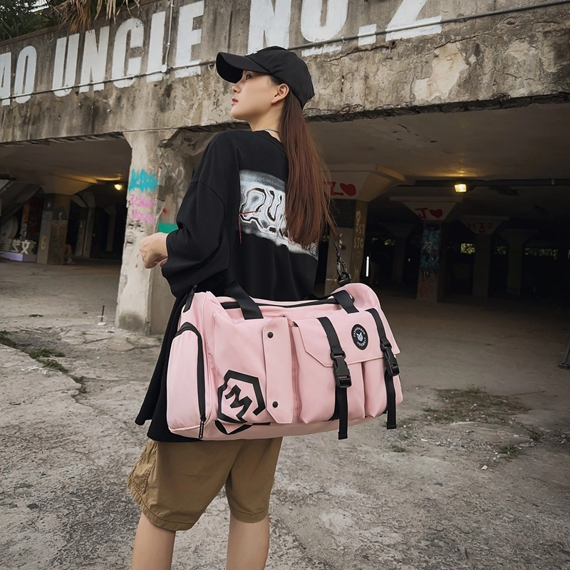 醇龙 休闲简约多功能干湿分离旅游时尚百搭 牛津复合布 旅行包 常规 男女同款情侣款 黑/卡其/红/粉/紫/黄/青绿/牛仔蓝/军绿
