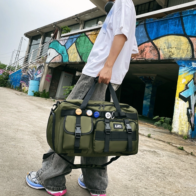 醇龙 多功能干湿分离多口袋 尼龙 旅行包 常规 男女同款情侣款 黑/灰/军绿/果绿