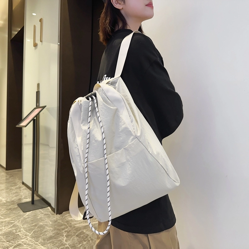 醇龙 抽绳运动防水通勤大容量手提多功能 尼龙 双肩包 男女同款情侣款 多色