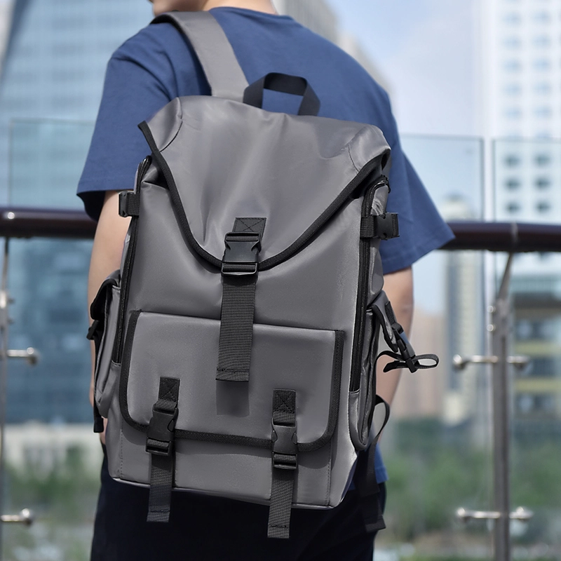 茵初 英龙风休闲旅游商务出差 尼龙 双肩包 男女同款情侣款 黑色/灰色/蓝色