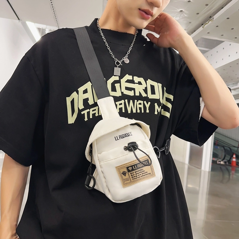 醇龙 休闲潮流 尼龙 胸包 常规 男女同款情侣款 黑色/米白色/红色/卡其色/灰色