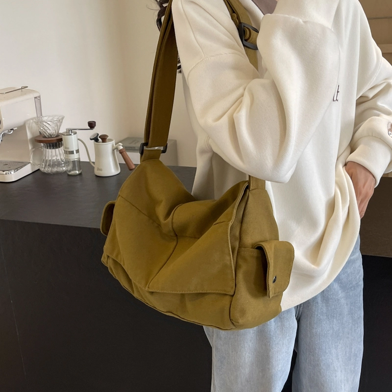 醇龙  男女通用多色帆布包包时尚单肩包斜挎包学生上课通勤托特包