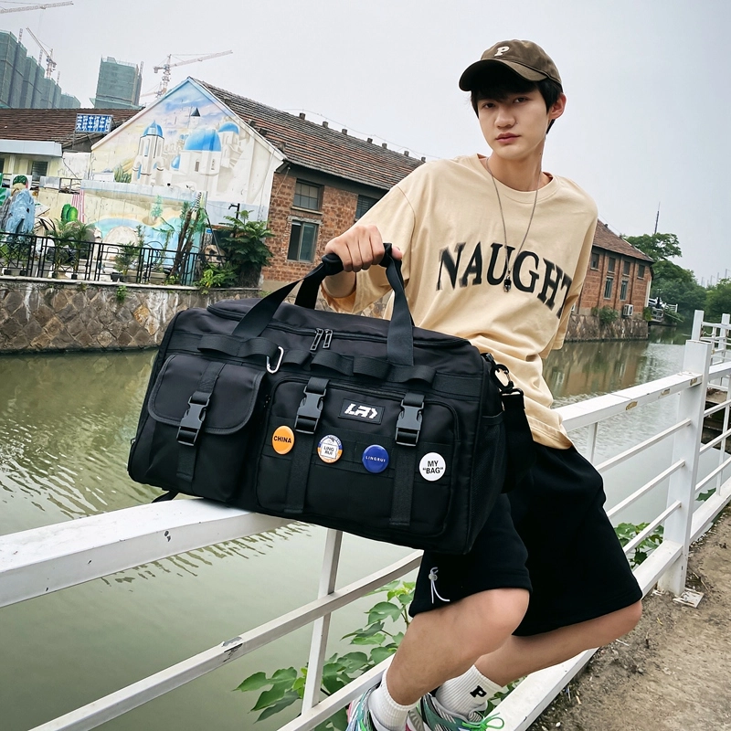 醇龙 多功能干湿分离多口袋 尼龙 旅行包 常规 男女同款情侣款 黑/灰/军绿/果绿