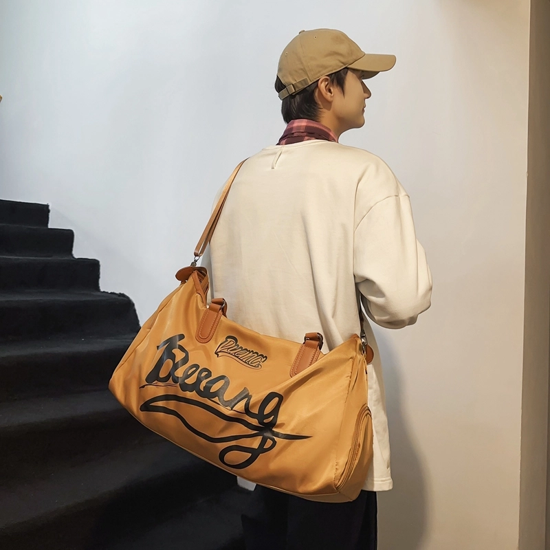 醇龙 干湿分离短途大容量休闲 尼龙布 健身包手提单肩斜挎包旅行包 常规 男女同款情侣款 黑/灰/棕/红