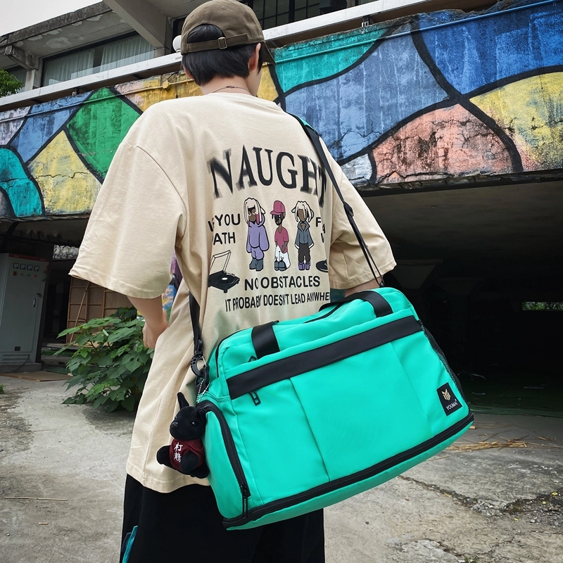 醇龙 中性风休闲简约短途旅游时尚百搭 尼龙 旅行包 常规 男女同款情侣款 黑/红/黄/卡其/青绿/军绿/粉