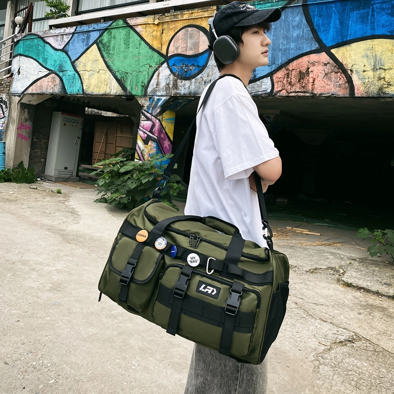 醇龙 多功能干湿分离多口袋 尼龙 旅行包 常规 男女同款情侣款 黑/灰/军绿/果绿
