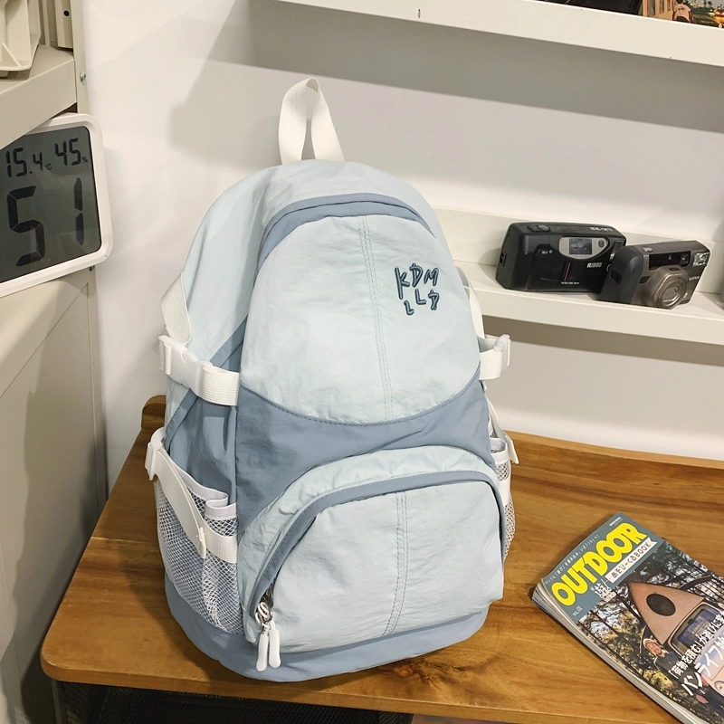 醇龙 港风运动休闲百搭书包轻便学生大容量登山超轻旅游背包 尼龙 双肩包 女款 多色