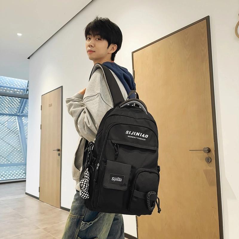醇龙 工装包轻便时尚潮流大容量初高中休闲旅行背包 尼龙 双肩包 男女同款情侣款 多色