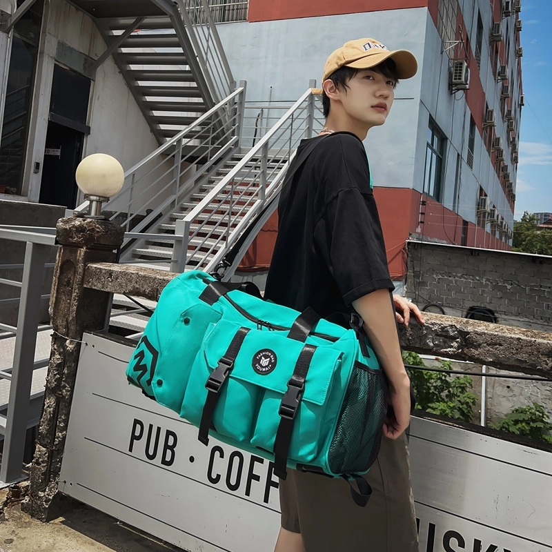 醇龙 休闲简约多功能干湿分离旅游时尚百搭 牛津复合布 旅行包 常规 男女同款情侣款 黑/卡其/红/粉/紫/黄/青绿/牛仔蓝/军绿