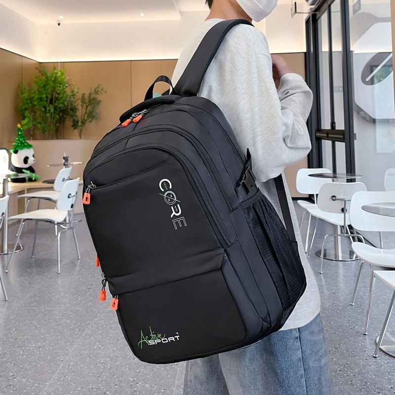 茵初 时尚商务字母印花 牛津布 书包背包双肩包 男女同款情侣款 多色