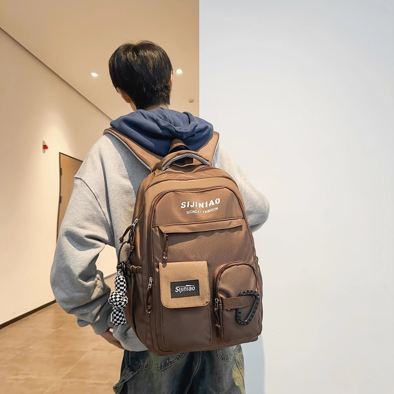 醇龙 工装包轻便时尚潮流大容量初高中休闲旅行背包 尼龙 双肩包 男女同款情侣款 多色