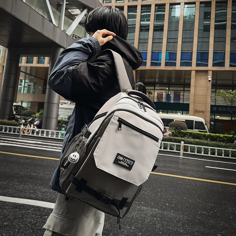 醇龙 百搭撞色旅游减负轻便 尼龙 双肩包 男女同款情侣款 多色