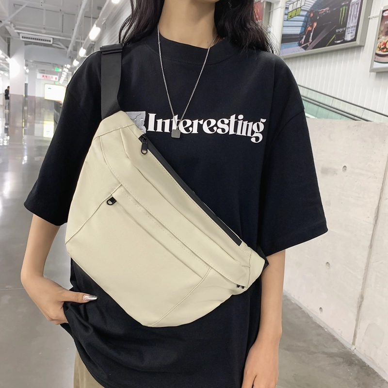 醇龙 尼龙布 男女通用 拉链开合百搭通勤 多色 胸包