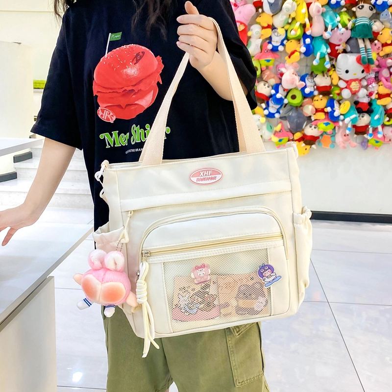 醇龙 百搭简约休闲 尼龙 单肩包 常规 男女同款情侣款 蓝/黑/粉/白