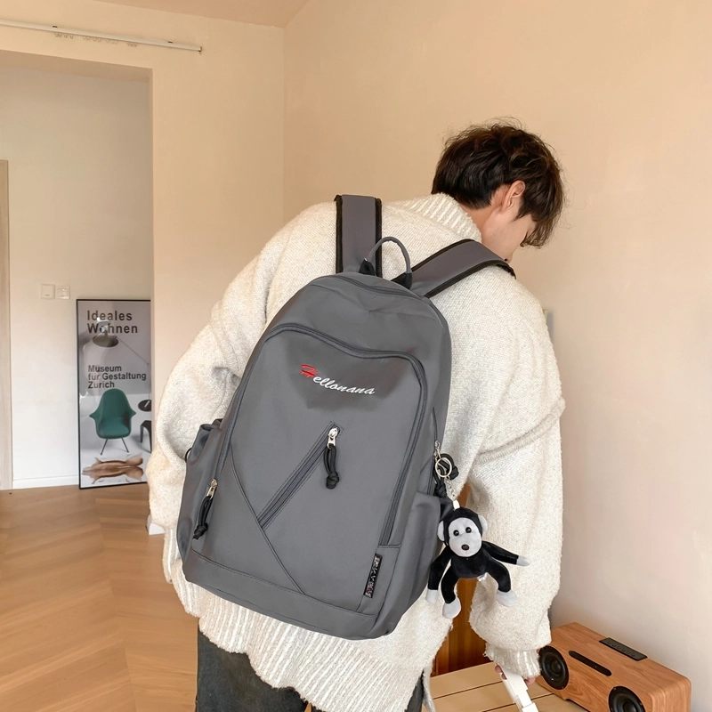 醇龙 大容量百搭纯色学生旅行 双肩包 尼龙 男女通用 多色