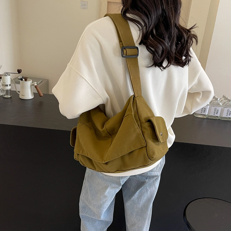 醇龙  男女通用多色帆布包包时尚单肩包斜挎包学生上课通勤托特包