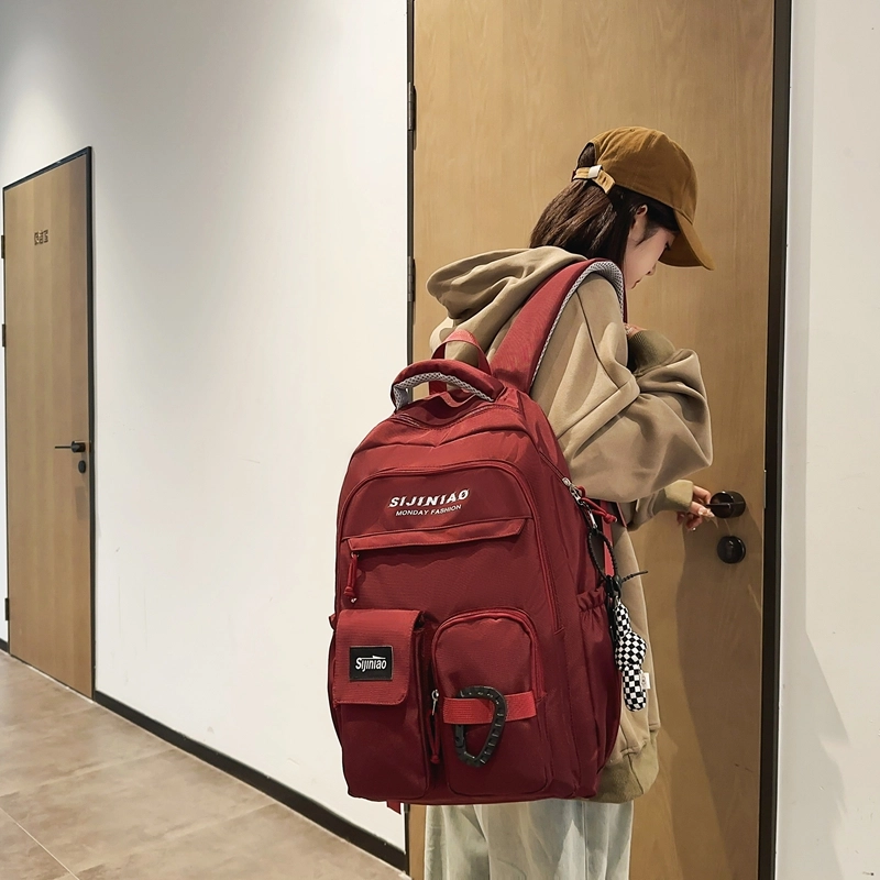 醇龙 工装包轻便时尚潮流大容量初高中休闲旅行背包 尼龙 双肩包 男女同款情侣款 多色
