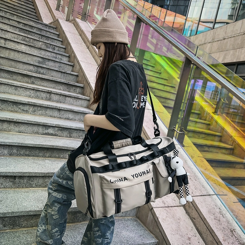 醇龙 多功能大容量干湿分离多功能 尼龙布 旅行包 男女同款情侣款 黑/青绿/军绿/红/黄/卡其/粉