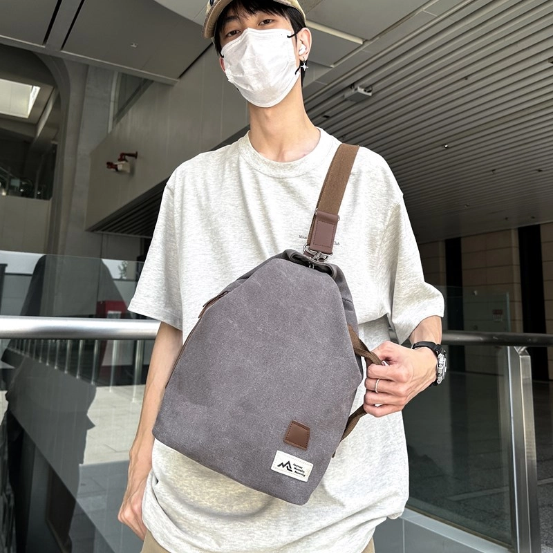 醇龙 尼龙男女通用多色帆布包大容量日系复古斜挎包多功能时尚单肩包胸包手提包