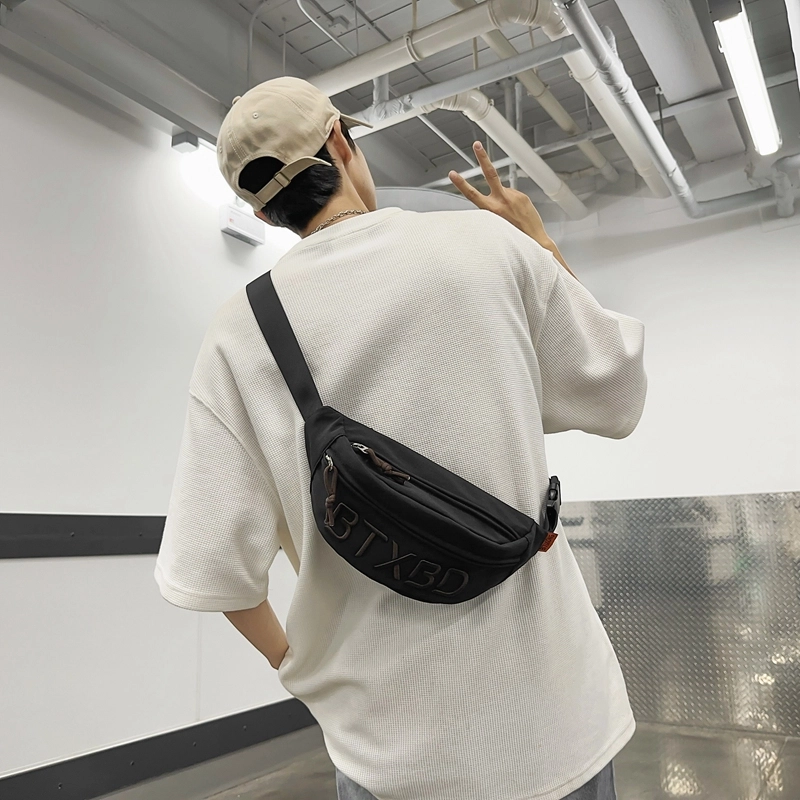 醇龙 简约百搭 尼龙布 胸包 常规 男女同款情侣款 黑/白/灰/红/桔