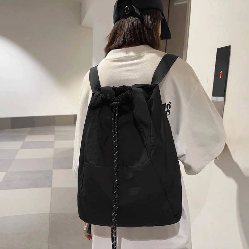 醇龙 抽绳运动防水通勤大容量手提多功能 尼龙 双肩包 男女同款情侣款 多色