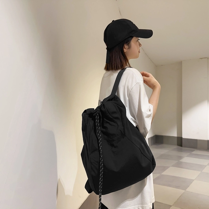 醇龙 抽绳运动防水通勤大容量手提多功能 尼龙 双肩包 男女同款情侣款 多色