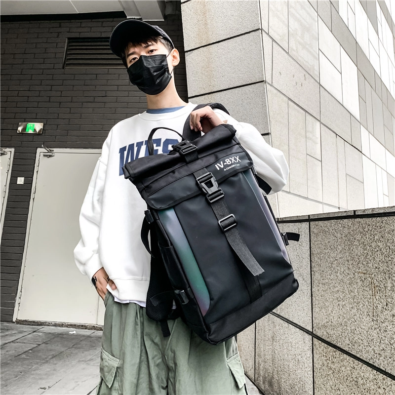 醇龙 日系街头潮牌运动学生大容量旅行背包 牛津布 双肩包 男女同款情侣款 多色