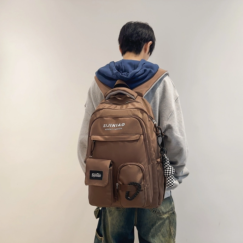 醇龙 工装包轻便时尚潮流大容量初高中休闲旅行背包 尼龙 双肩包 男女同款情侣款 多色
