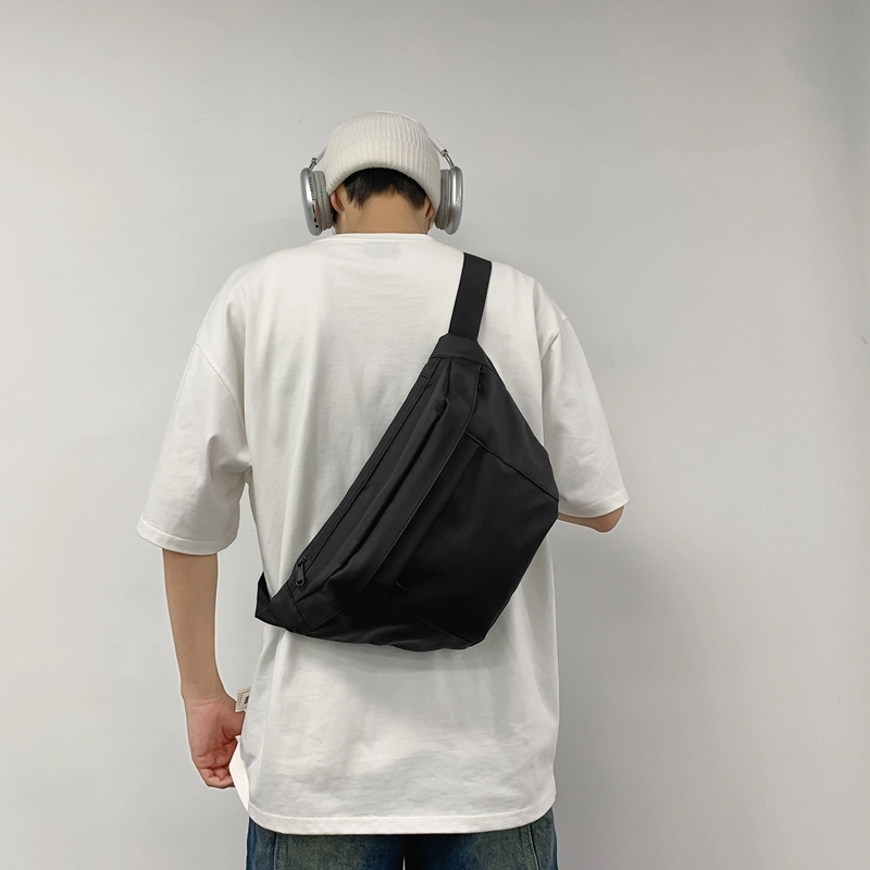 醇龙 尼龙布 男女通用 拉链开合百搭通勤 多色 胸包