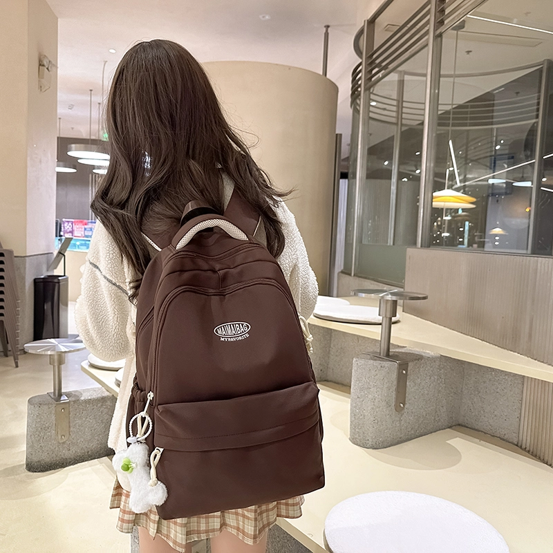 醇龙 学生外出旅游防泼水收纳包 尼龙 双肩包 女款 多色