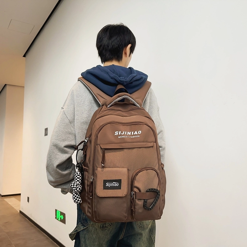 醇龙 工装包轻便时尚潮流大容量初高中休闲旅行背包 尼龙 双肩包 男女同款情侣款 多色